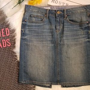 GAP 1969 Denim Pencil Lightly Distressed Skirt 4